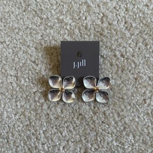J.Jill sculptural petals stud earring new with tags and box